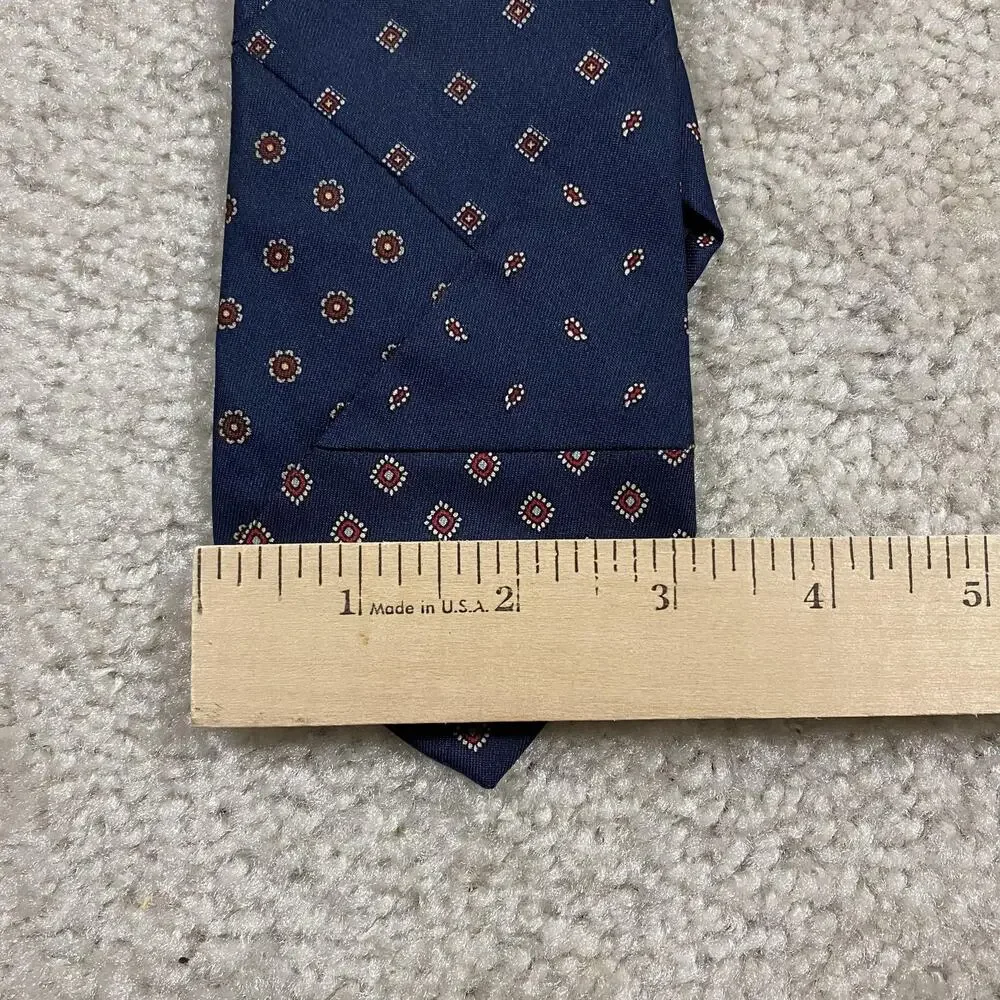 Robert Talbott Silk Tie Mens Blue Geometric Medallion Woven Carmel Pebble Beach